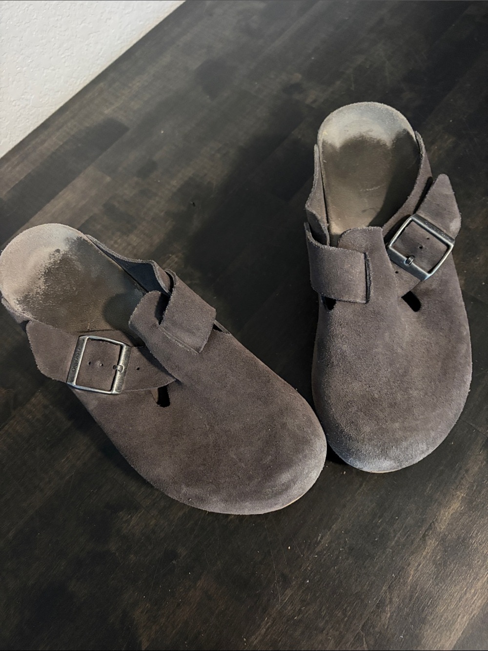 Popillio By Birkenstock Gray Suede Cork Mule Clogs Size 40 (women’s 9)